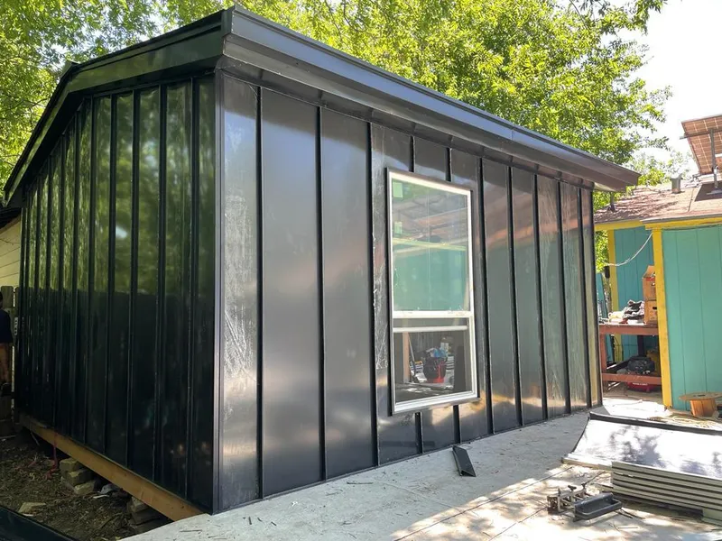 Black standing seam metal wall panels for Metal Roof Installation in Jamesburg